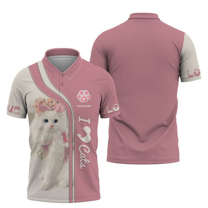 Personalized Cat Lover Shirt, All Over Printed