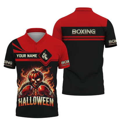 Halloween Custom T- Shirts Pumpkin Boxing Of Halloween 3D Shirt Gift For Halloween Lovers, All Over Printed