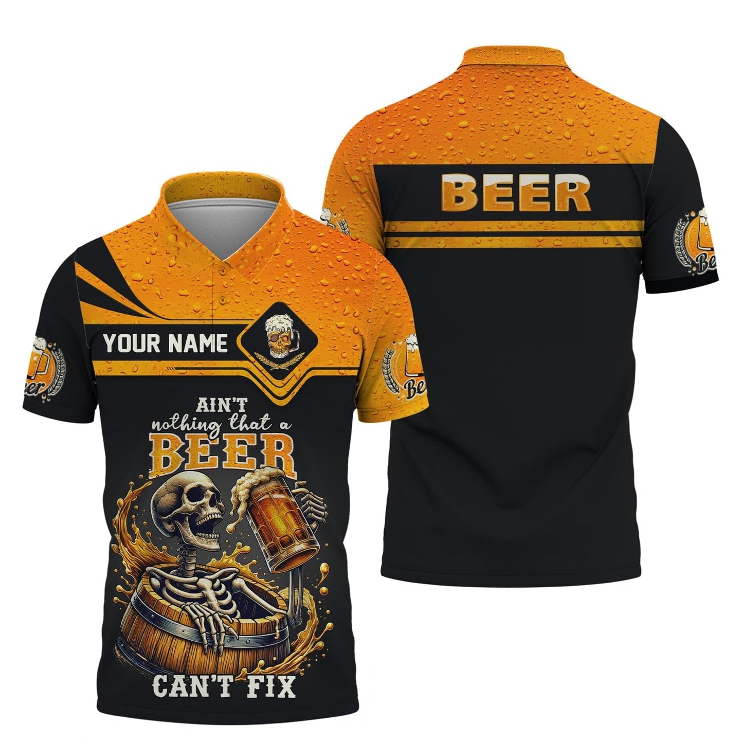 Beer Custom Name T-Shirts Aint't Nothing That A Beer Can't Fix 3D Shirt Gift For Beer Lovers, All Over Printed