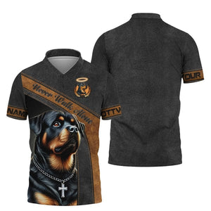 Custom Rottweiler Shirt, Gift For Rottweiler Lover, All Over Printed