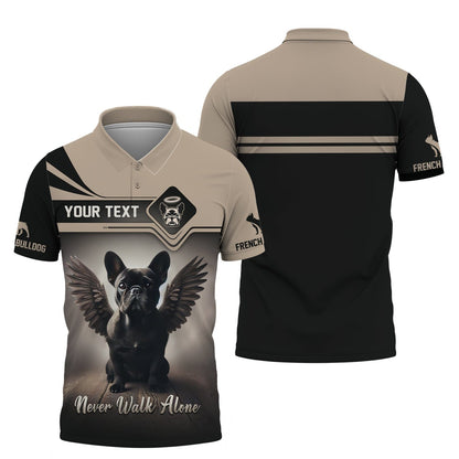 French Bulldog Custom Shirts Never Walk Alone 3D Shirt Gift For Dog Lovers, All Over Printed