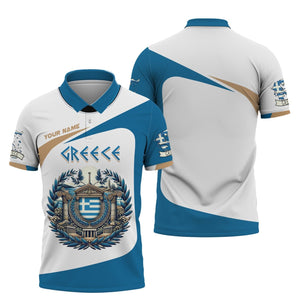 Coat Of Arms Greek Custom T- Shirts Gif For Greece Lover 3D Shirt, All Over Printed