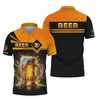 Beer Cup Unisex Shirt Personalized Name Shirt For Beer Lovers, All Over Printed