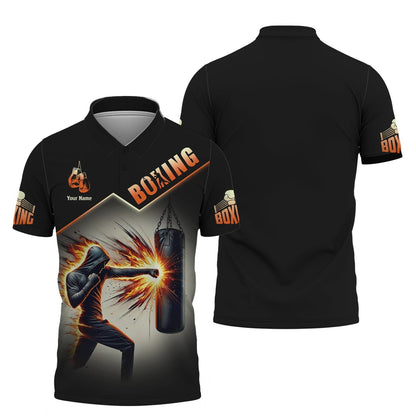 Boxer With Powerful Punches Custom Name 3D Shirt Personalized Gift For Boxing Lovers, All Over Printed