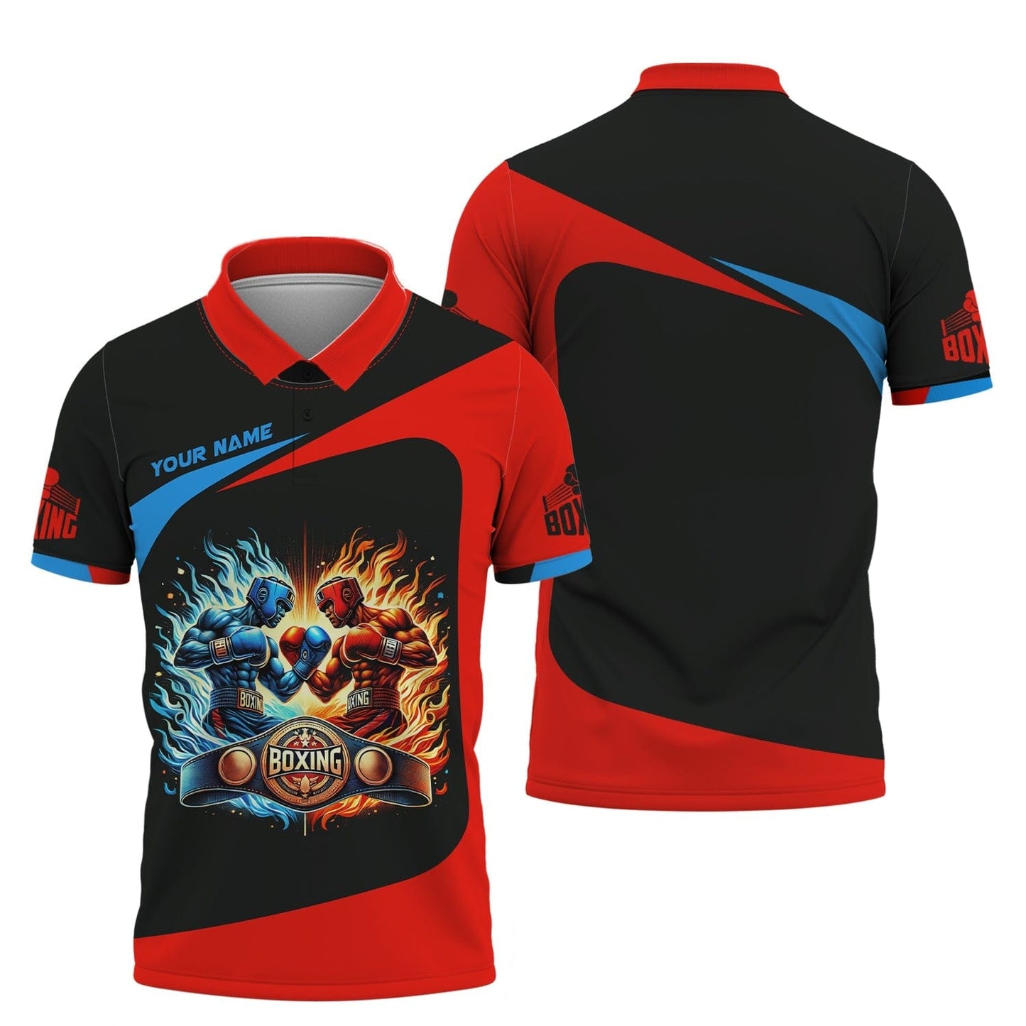 3D Full Print Boxing Fight T-Shirts Personalized Name Gift For Boxing Lovers, All Over Printed