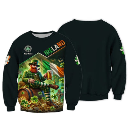 Custom Ireland Shirt, Gift For Ireland Lover, All Over Printed