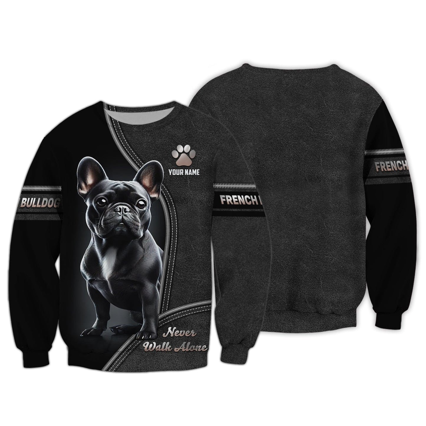 3D Full Print French Bulldog T-Shirts Personalized Name Gift For Dog Lovers, All Over Printed