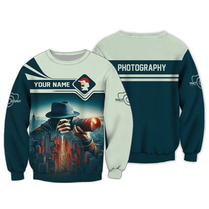 Photography Custom T- Shirts Photographer In The City 3D Shirt Gift For Photographer Lover, All Over Printed
