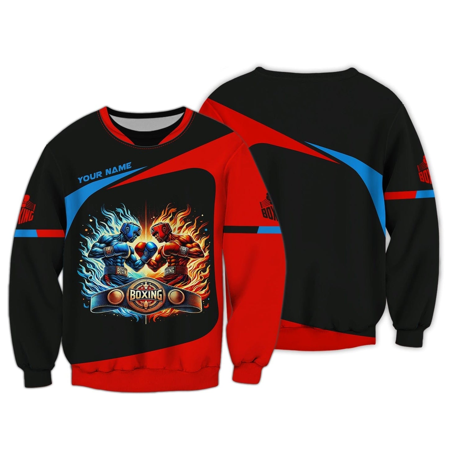 3D Full Print Boxing Fight T-Shirts Personalized Name Gift For Boxing Lovers, All Over Printed