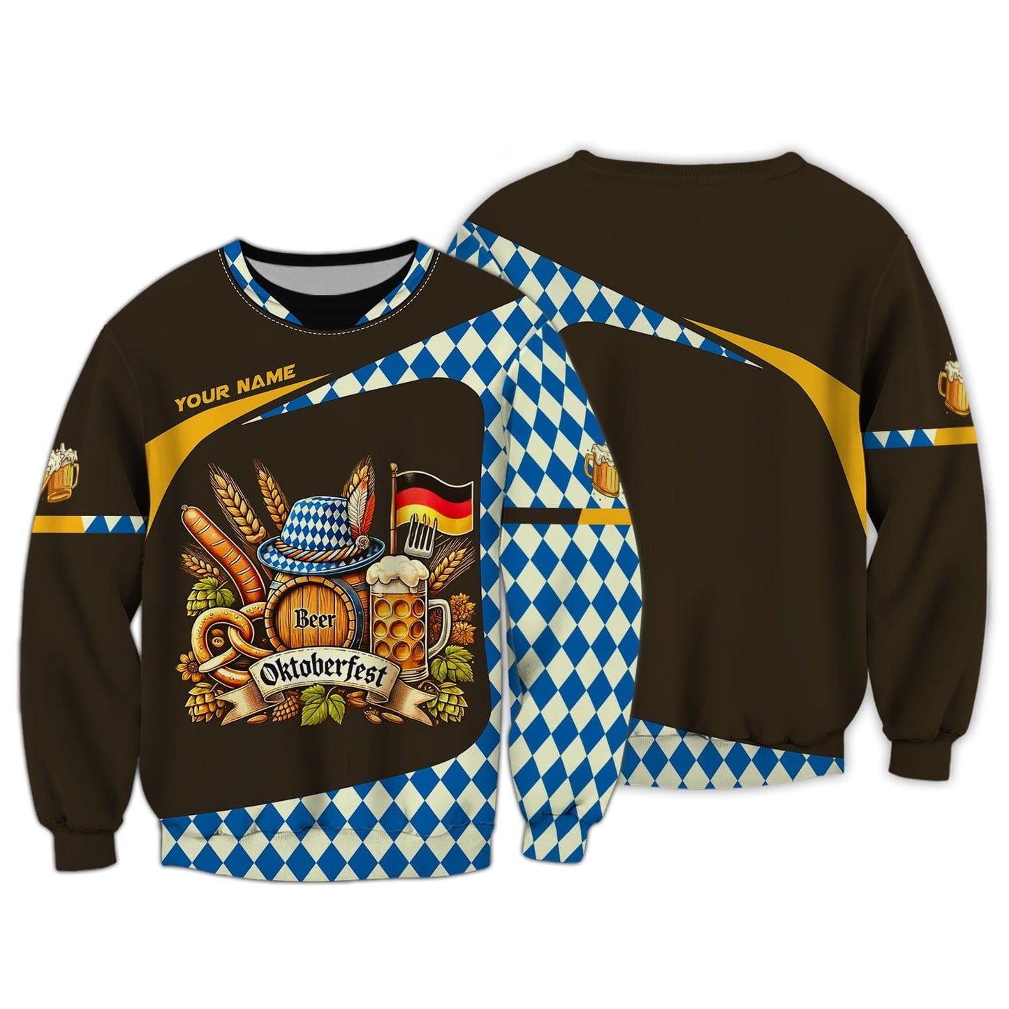 Oktoberfest Custom Name 3D Shirt Personalized Gift For Beer Lovers, All Over Printed