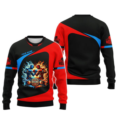 3D Full Print Boxing Fight T-Shirts Personalized Name Gift For Boxing Lovers, All Over Printed