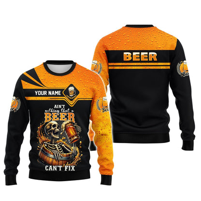 Beer Custom Name T-Shirts Aint't Nothing That A Beer Can't Fix 3D Shirt Gift For Beer Lovers, All Over Printed