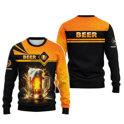 Beer Cup Unisex Shirt Personalized Name Shirt For Beer Lovers, All Over Printed