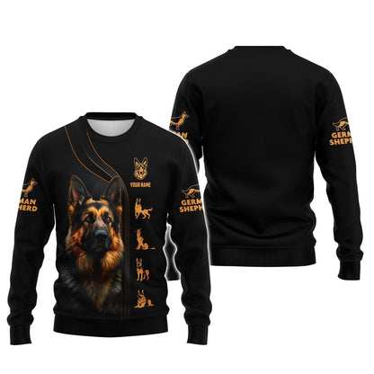 German Shepherd Custom Name Shirt Gift For Dog Lover, All Over Printed
