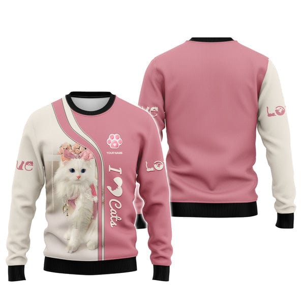 Personalized Cat Lover Shirt, All Over Printed