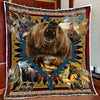 Native American Bear Blanket, Fleece & Sherpa