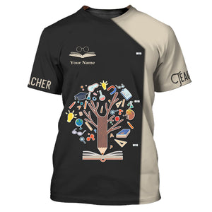 Camiseta personalizada con estampado integral para profesores: diseña un árbol del conocimiento