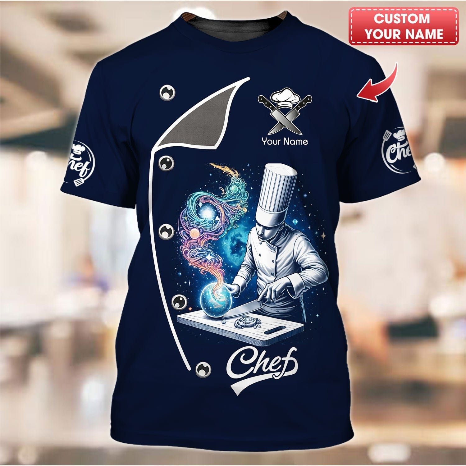 Personalized Chef Shirt - Galactic Culinary Art and Enchanted Tastes