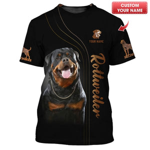 Custom Rottweiler Shirt, Gift For Rottweiler Lover, All Over Printed