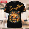 Personalized Chef Shirt - Fiery Skillet & Colorful Ingredients Display