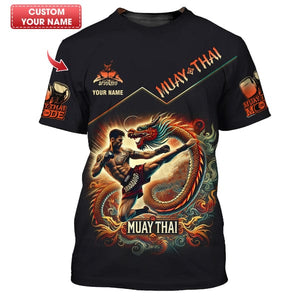 Custom Muay Thai Shirt, Gift For Muay Thai Lover, All Over Printed