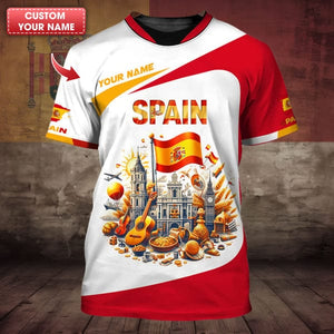 Custom Spain Shirt, Gift For Spain Lover, All Over Printed