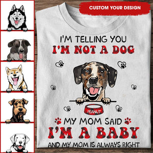 Camiseta personalizada para amantes de los perros: te digo que no soy un perro