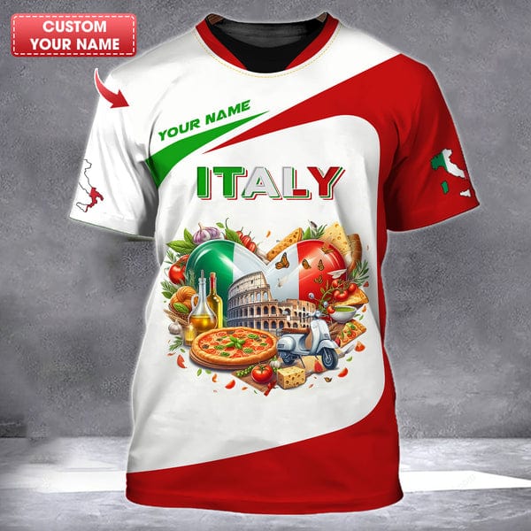 Custom Italy Shirt, Gift For Italy Lover, All Over Printed