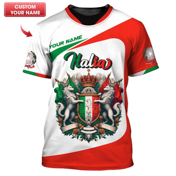 Custom Italy Shirt, Gift For Italy Lover, All Over Printed