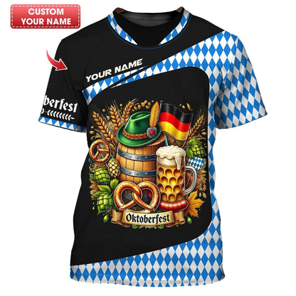 Oktoberfest Custom T-Shirts Oktoberfest 3D Shirt Gift For Beer Lovers, All Over Printed