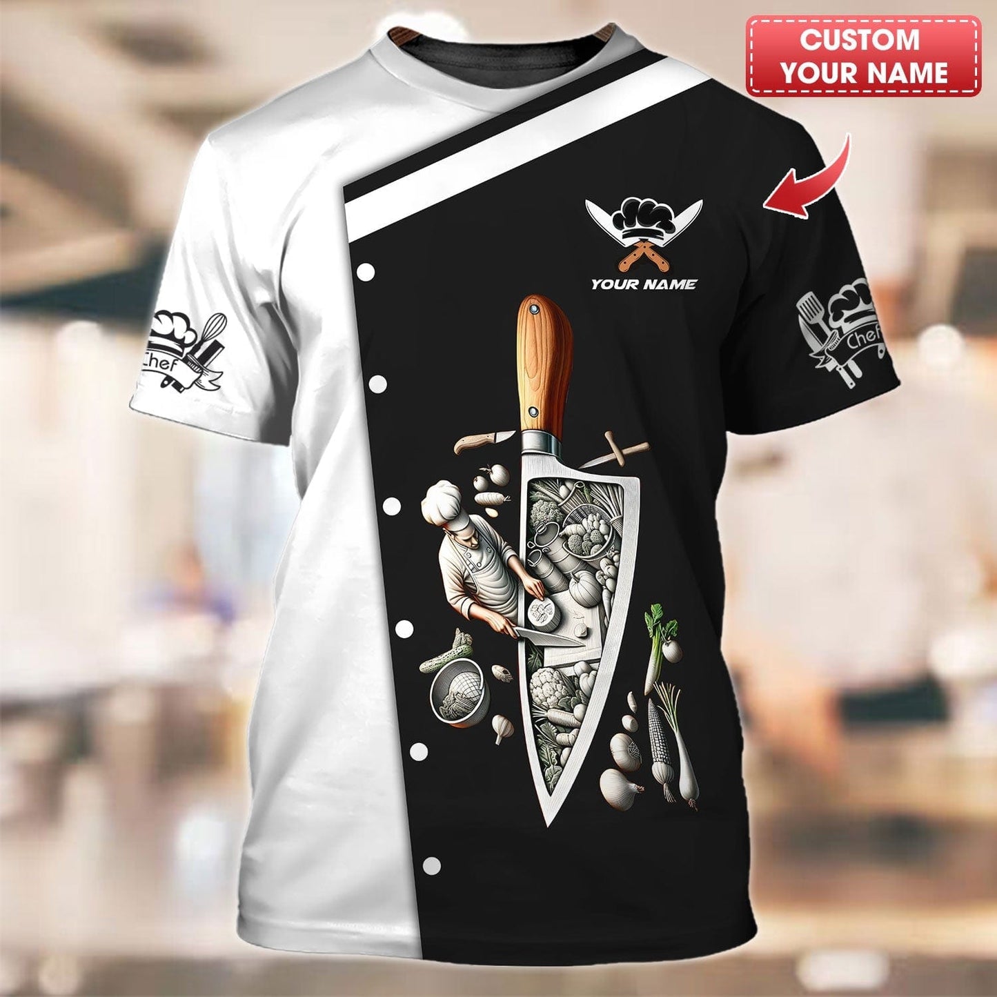 Personalized Chef Shirt, All Over Printed