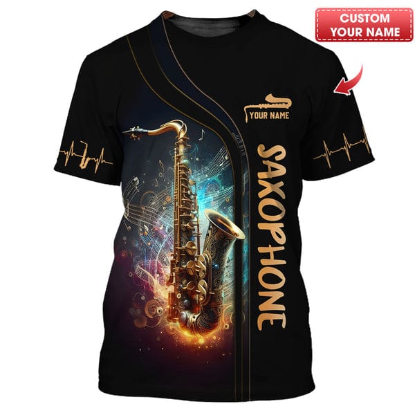 Custom Saxophone Shirt, Gift For Saxophone Lover, All Over Printed