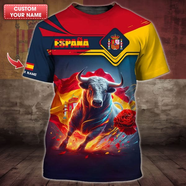 Custom Spain Shirt, Gift For Spain Lover, All Over Printed