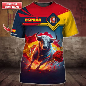 Custom Spain Shirt, Gift For Spain Lover, All Over Printed