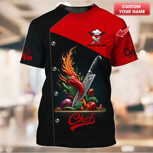 Personalized Chef Shirt, All Over Printed