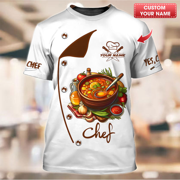 Personalized Chef Shirt, All Over Printed