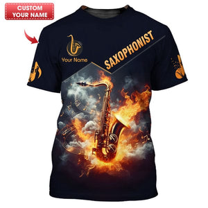 Custom Saxophone Shirt, Gift For Saxophone Lover, All Over Printed