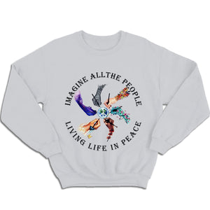 Imagine All The People Living Life In Peace Hippie Shirt