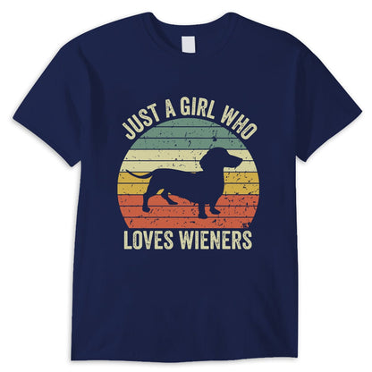 Solo una chica que ama las camisetas de Dachshund de Wieners