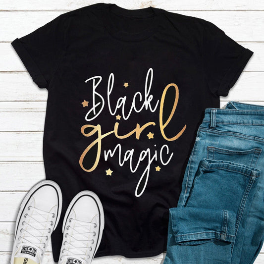 Camisa mágica de chica negra, camisas afroamericanas
