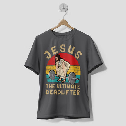 Premium T-Shirt Christian Gym - Jesus The Ultimate Deadlifter Tee