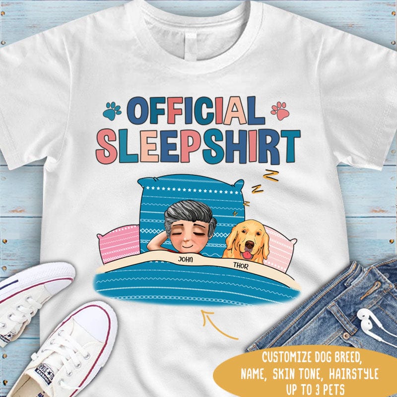 Camiseta personalizada para amantes de los perros: camiseta oficial para dormir