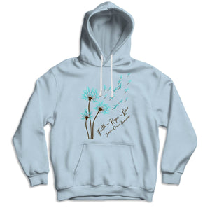 Dandelion Faith Hope Love Ovarian Cancer Awareness Shirt