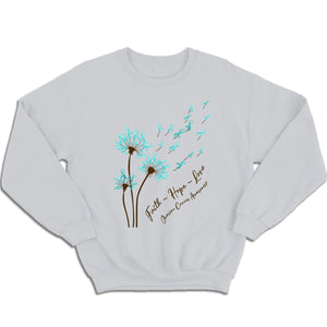 Dandelion Faith Hope Love Ovarian Cancer Awareness Shirt