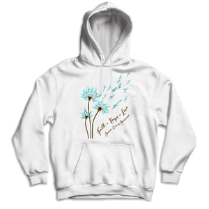 Dandelion Faith Hope Love Ovarian Cancer Awareness Shirt