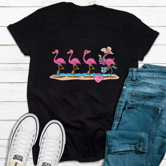 Camisetas de flamencos rosados