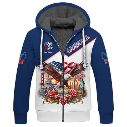 Personalized American T-Shirt, All Over Printed