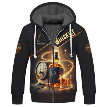 Personalized Whiskey With Barrel T-Shirts Gift For Whiskey Lovers, All Over Printed