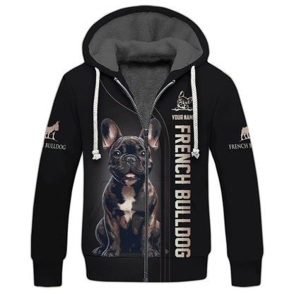 French Bulldog Custom Name 3D T-Shirt Gift For Dog Lovers, All Over Printed
