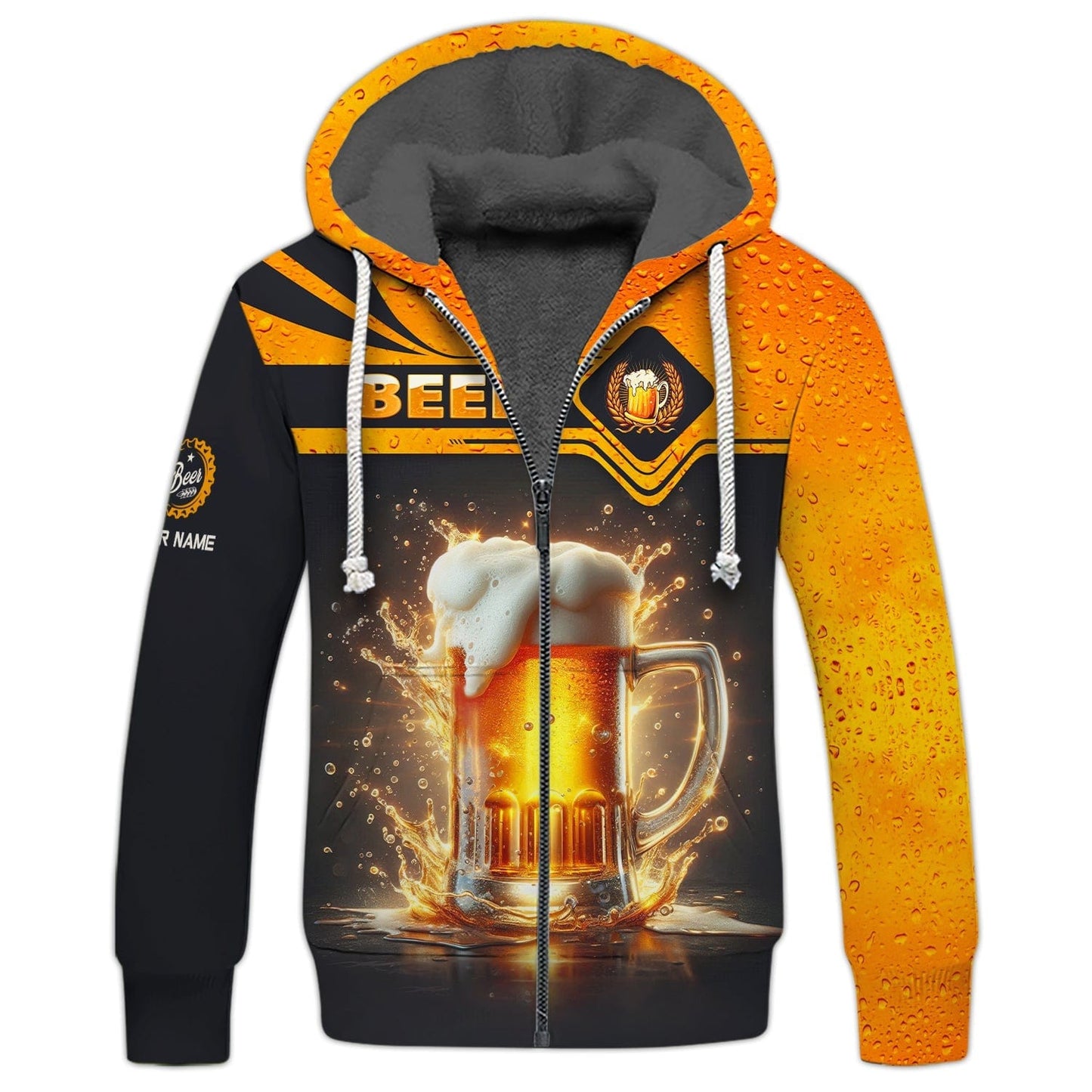 Beer Cup Unisex Shirt Personalized Name Shirt For Beer Lovers, All Over Printed